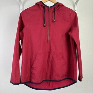 XS Women’s Vintage Gap Pullover Rain Jacket Red Navy Blue